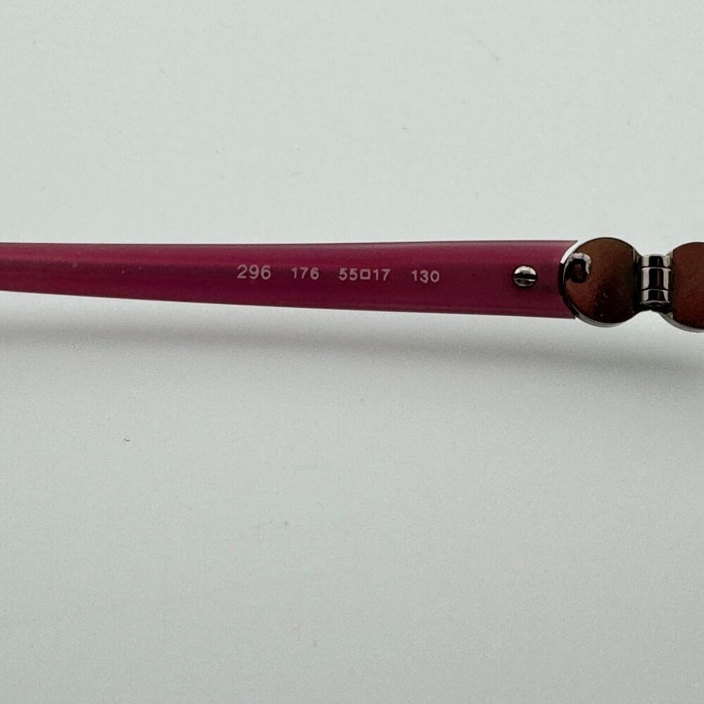 Bvlgari 296 176 Violet-Pink/Red Eyeglasses Frames Silver Pink H12566 - Picture 5 of 8